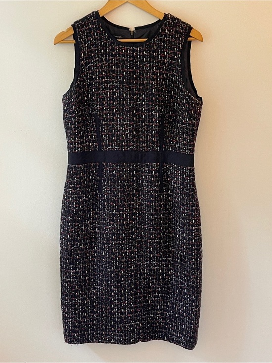 Talbots Dresses & Skirts - Talbots Wool Blend Tweed Sheath Dress Size 10 Black Multicolor Career